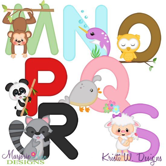 Animal Alphabet M-S SVG Cutting Files Includes Clipart - Click Image to Close